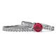 1 - Sezen Ruby and Diamond Bridal Set Ring 