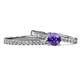 1 - Sezen Iolite and Diamond Bridal Set Ring 