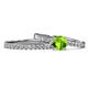 1 - Sezen Peridot and Diamond Bridal Set Ring 