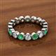 9 - Arria 3.00 mm Created Emerald and Diamond Eternity Band 