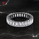 8 - Kerry 5x3 mm Emerald Cut Diamond Side Gallery Work Eternity Band 