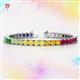10 - Holi 4.00 mm Multi Gemstone Eternity Tennis Bracelet 