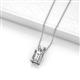 6 - Jassiel 7x5 mm Emerald Cut Diamond Double Bail Solitaire Pendant Necklace 