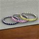 8 - Valerie 3.50 mm Pink Sapphire Eternity Band 