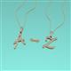 9 - A 2 Z (Script Letter) Round Diamond Accented Initial Pendant Necklace 