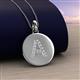 9 - A 2 Z (Circle) Round Diamond Initial Pendant Necklace 
