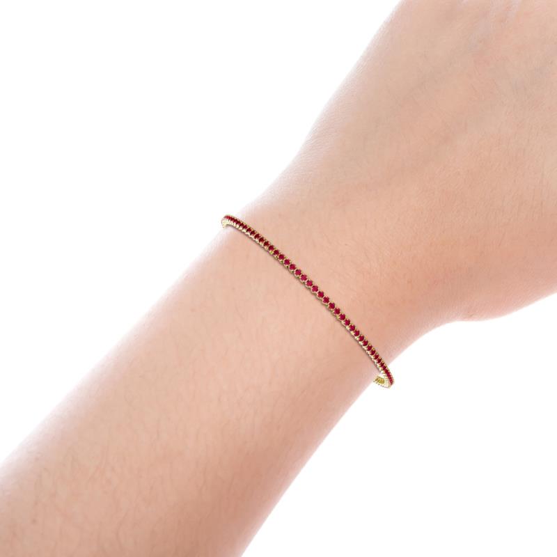 Ruby 1.7mm Tennis Bracelet 1.39 Carat tw in 14K Gold JP27683 eBay