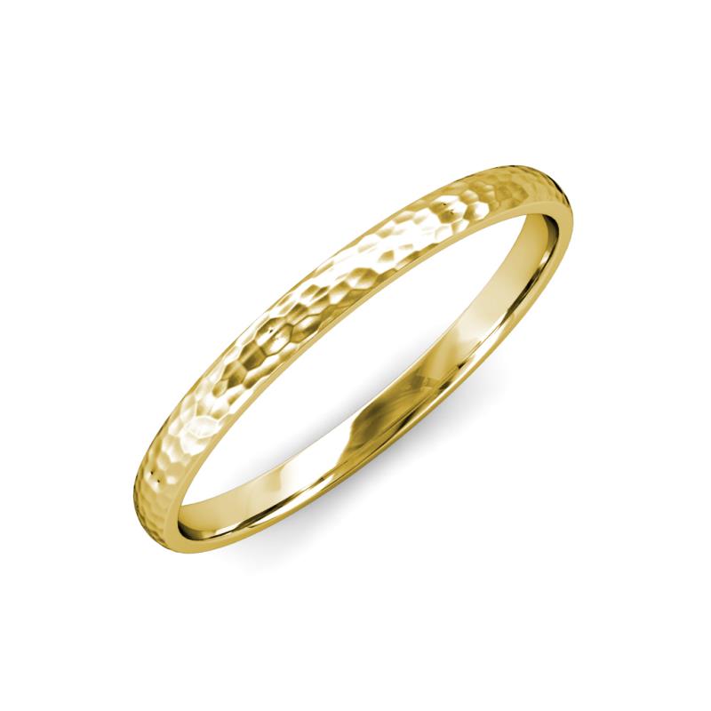 Valerio Hammer Finish 2.00 mm Dome Wedding Band 