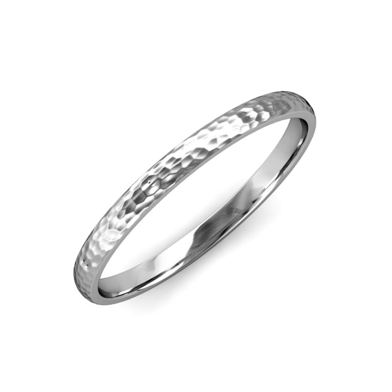 Valerio Hammer Finish 2.00 mm Dome Wedding Band 