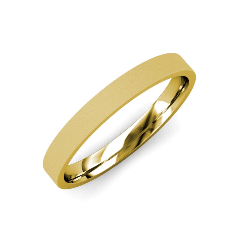 Aidan Glass Finish 2.00 mm Flat Comfort Fit Unisex Wedding Band 