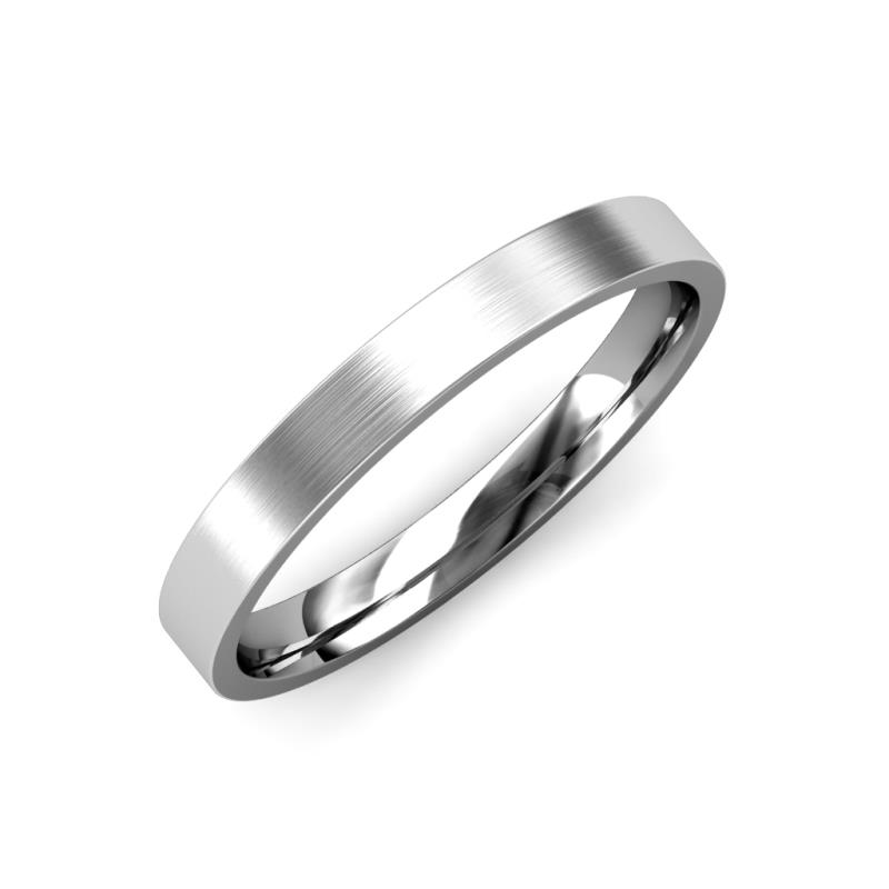 Aidan Satin Finish 2.00 mm Flat Comfort Fit Unisex Wedding Band 
