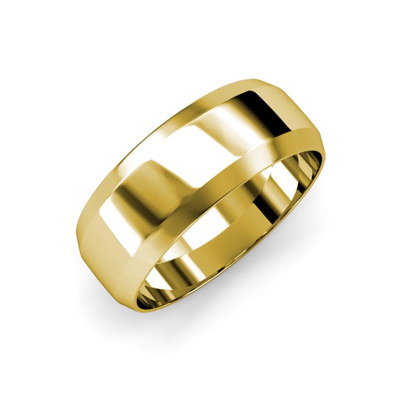 Feivel High Polish 4.00 mm Beveled Edge Wedding Band 