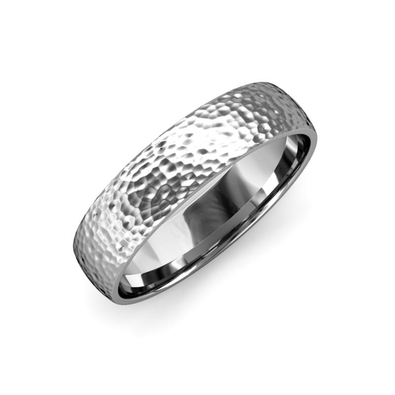 Valerio Hammer Finish 2.00 mm Dome Wedding Band 