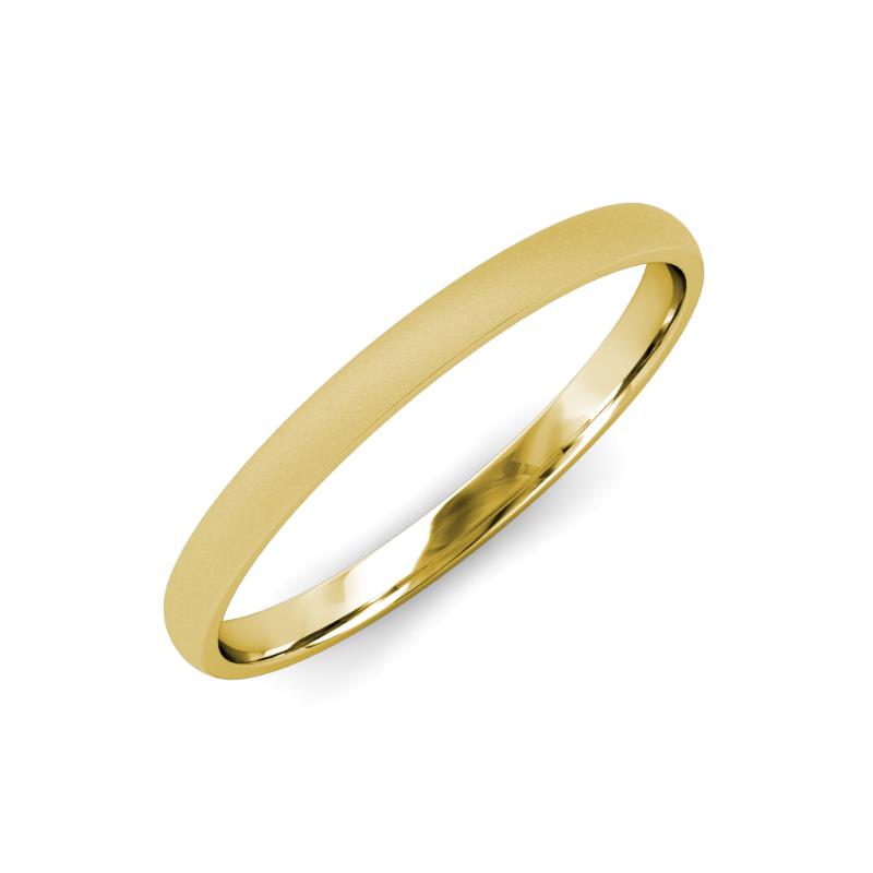 Valerio Glass Finish 2.00 mm Dome Wedding Band 