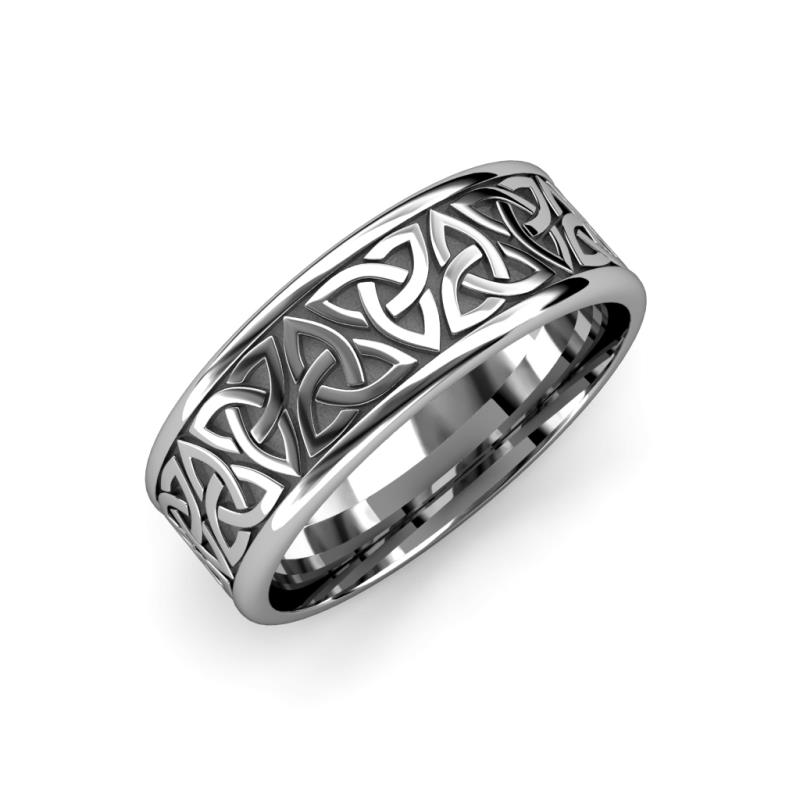 Arden High Polish 7.00 mm Celtic Trinity Knot Wedding Band 