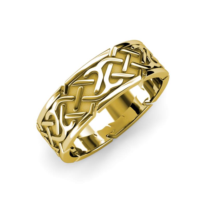 Evan High Polish 7.00 mm Celtic Wedding Band 