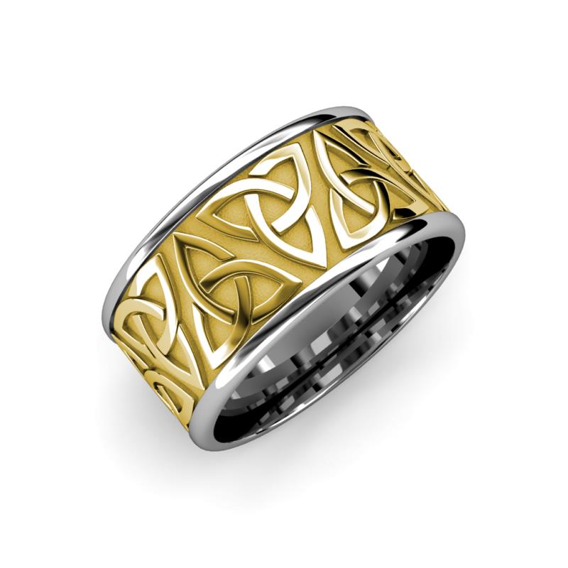 Arden High Polish 7.00 mm Two Tone Celtic Trinity Knot Wedding Band 