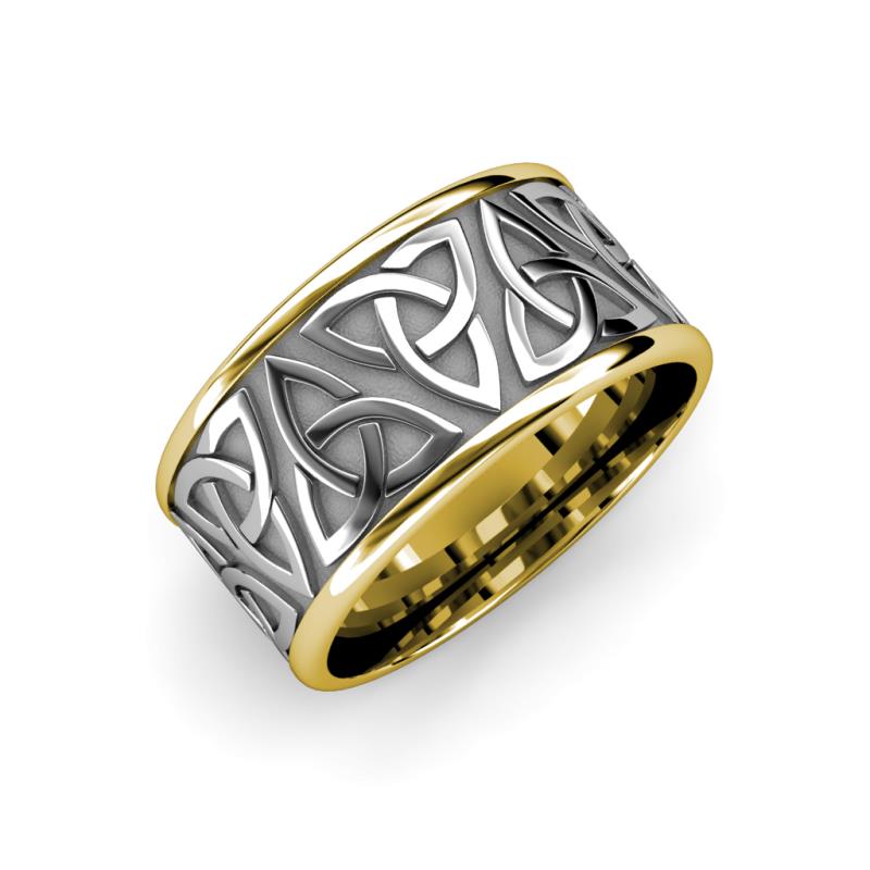 Arden High Polish 7.00 mm Two Tone Celtic Trinity Knot Wedding Band 