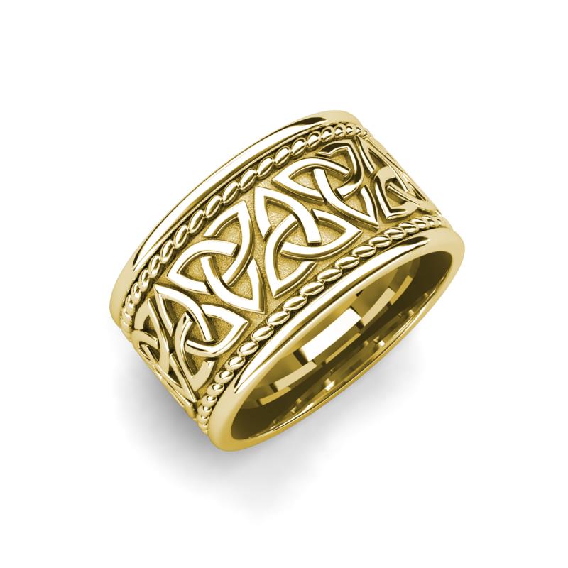 Laney High Polish 10 mm Celtic Trinity Knot Wedding Band 