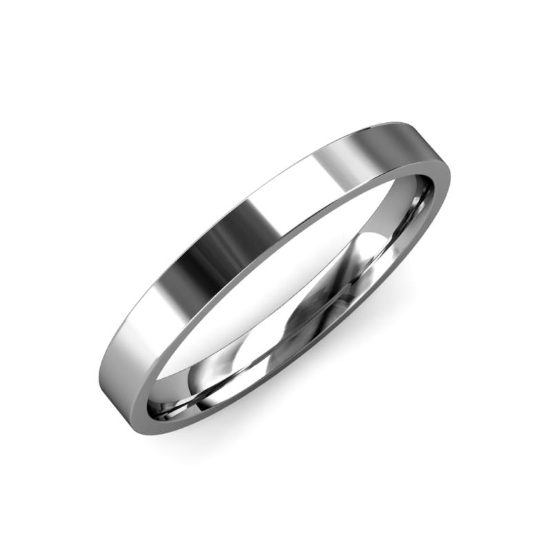 Aidan High Polish 2.00 mm Flat Comfort Fit Unisex Wedding Band 