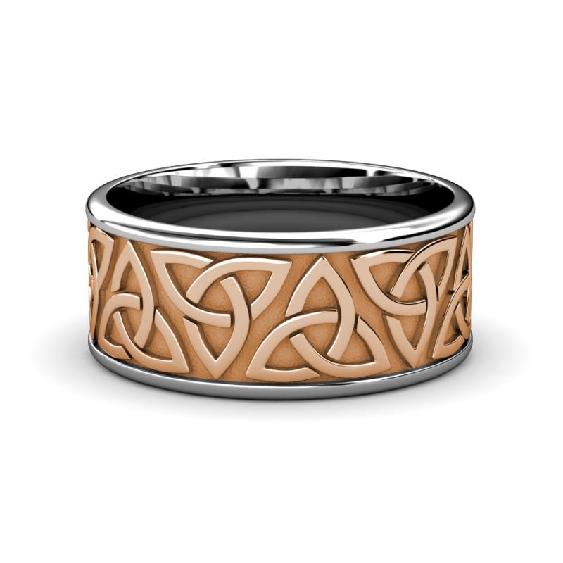Arden High Polish 7.00 mm Two Tone Celtic Trinity Knot Wedding Band 