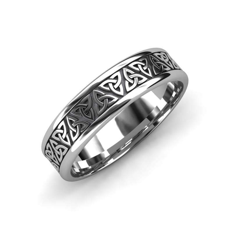 Arden High Polish 7.00 mm Celtic Trinity Knot Wedding Band 