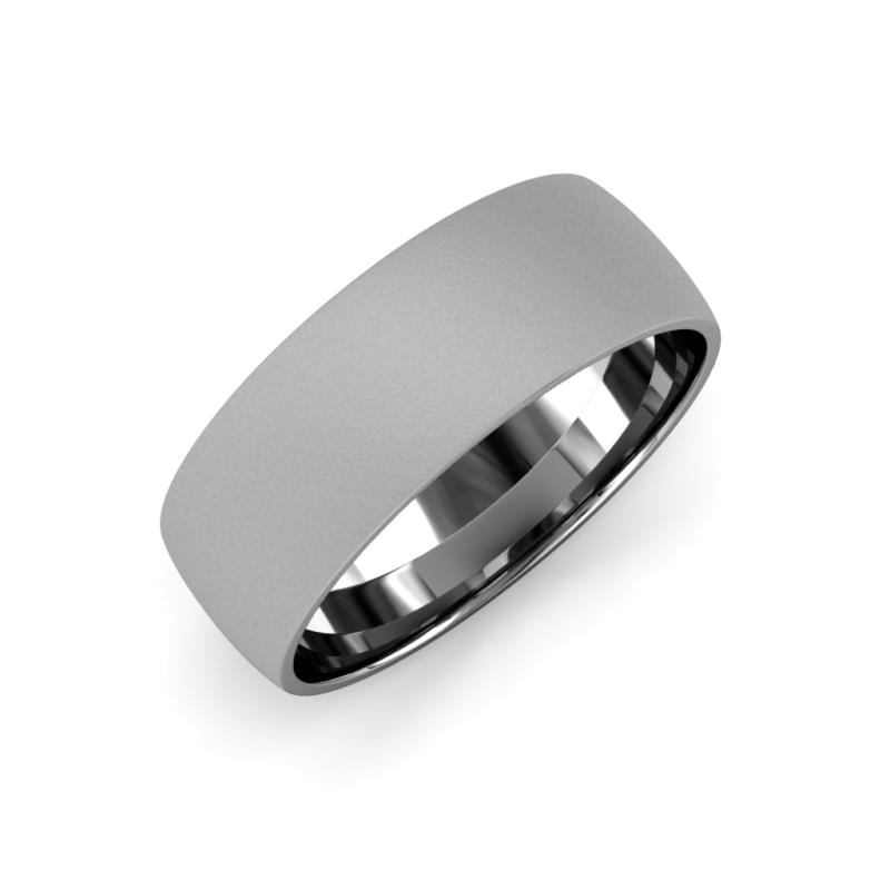 Valerio Glass Finish Dome Wedding Band (2.00 mm) 