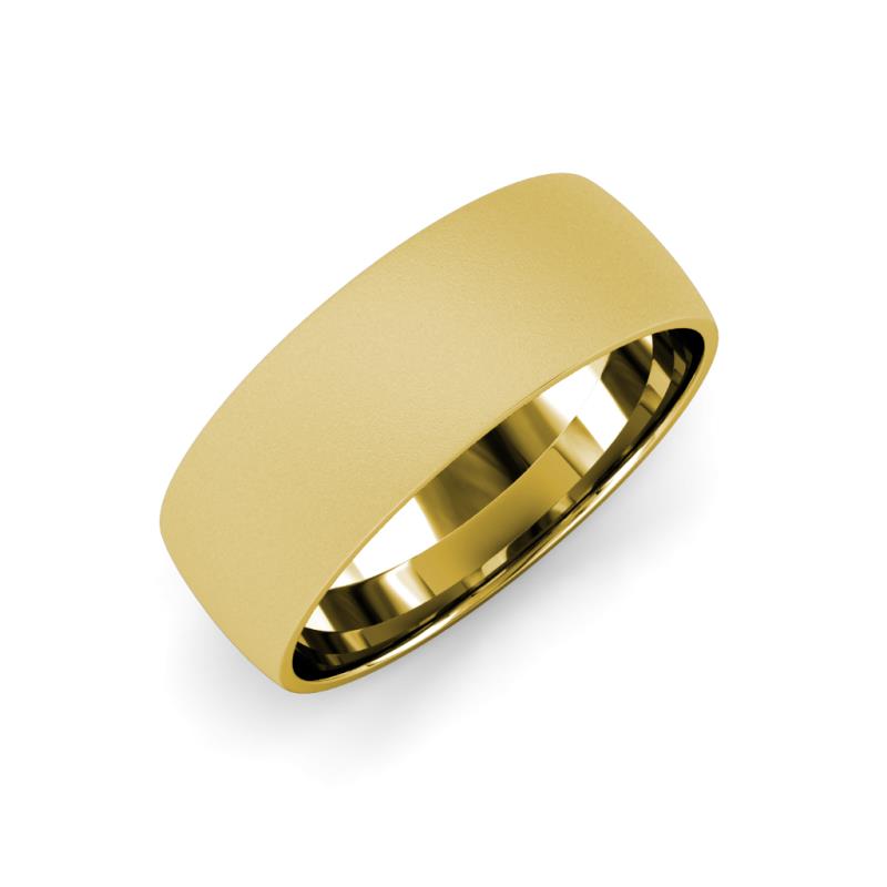 Valerio Glass Finish Dome Wedding Band (2.00 mm) 