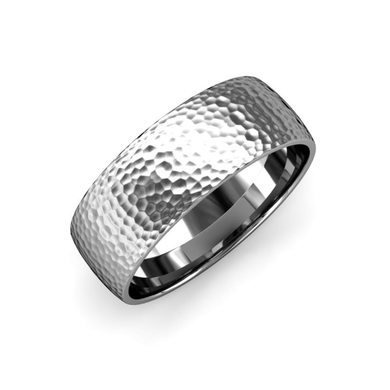 Valerio Hammer Finish Dome Wedding Band (2.00 mm) 