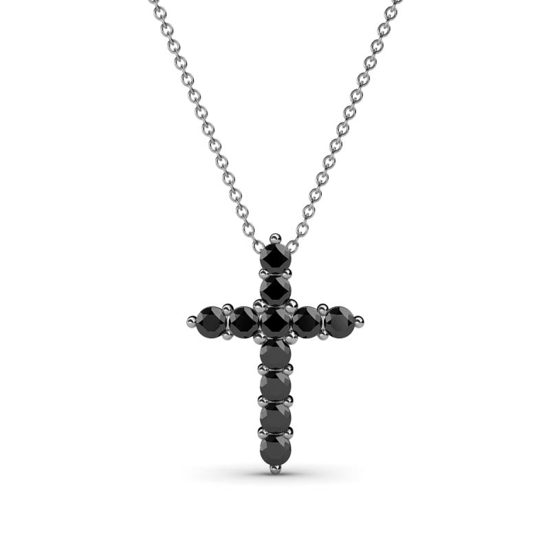 1/10 Carat Diamond Cross Pendant In 14K White Gold - Includes 18 Inch Chain