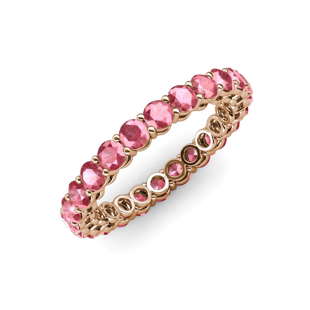 Pink Tourmaline Womens Eternity Ring Stackable 1.61 ctw* 14K Rose Gold ...