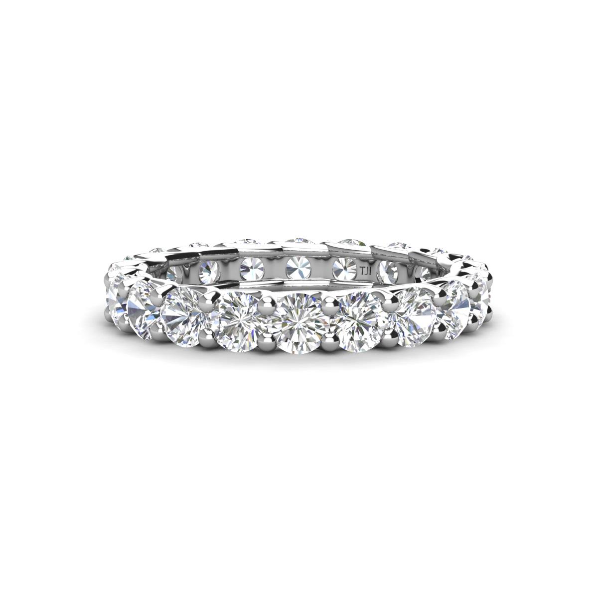 Lab Grown Diamond Womens Eternity Ring Stackable 2.85 ctw* 14K White