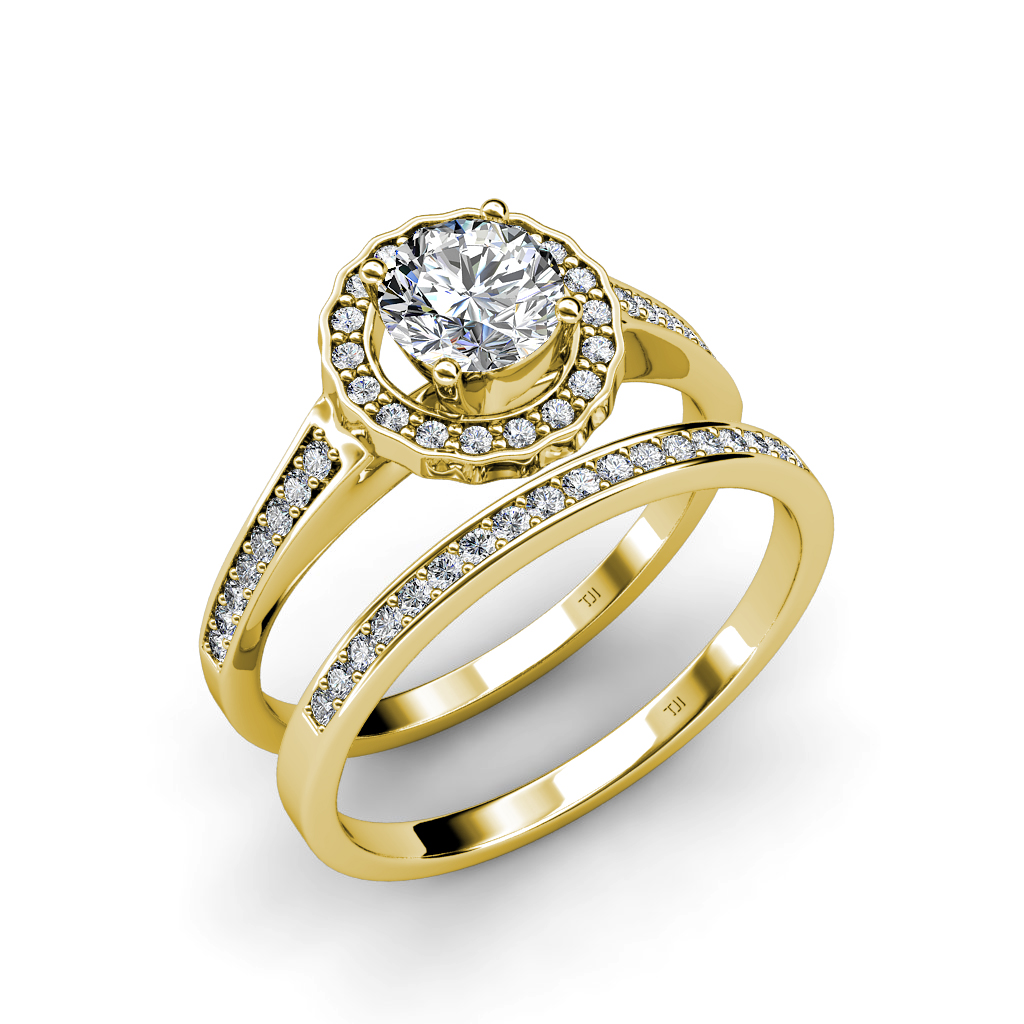 Belinha Halo Bridal Set Ring 