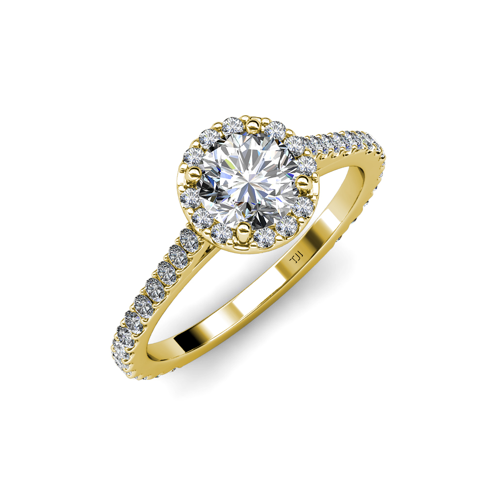 Milah Semi Mount Halo Engagement Ring 