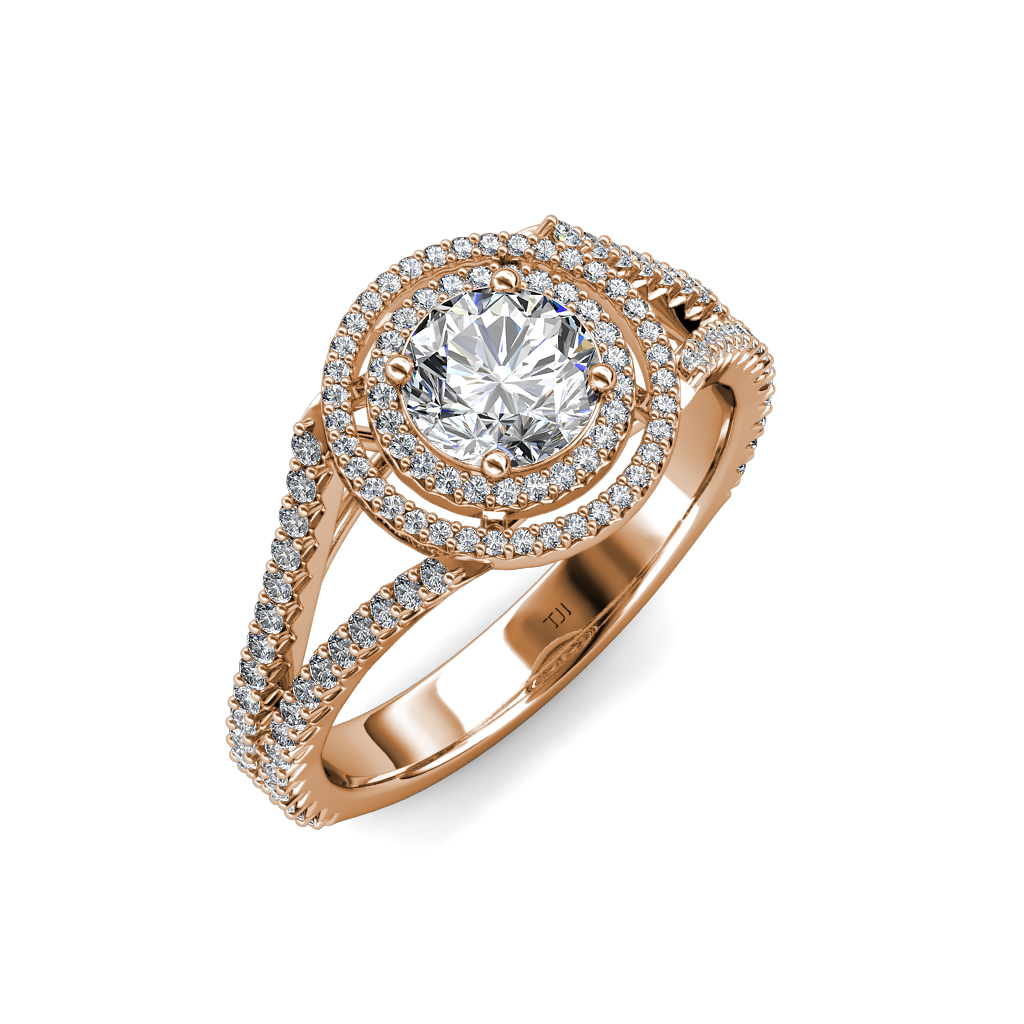 Elle Semi Mount Halo Engagement Ring 