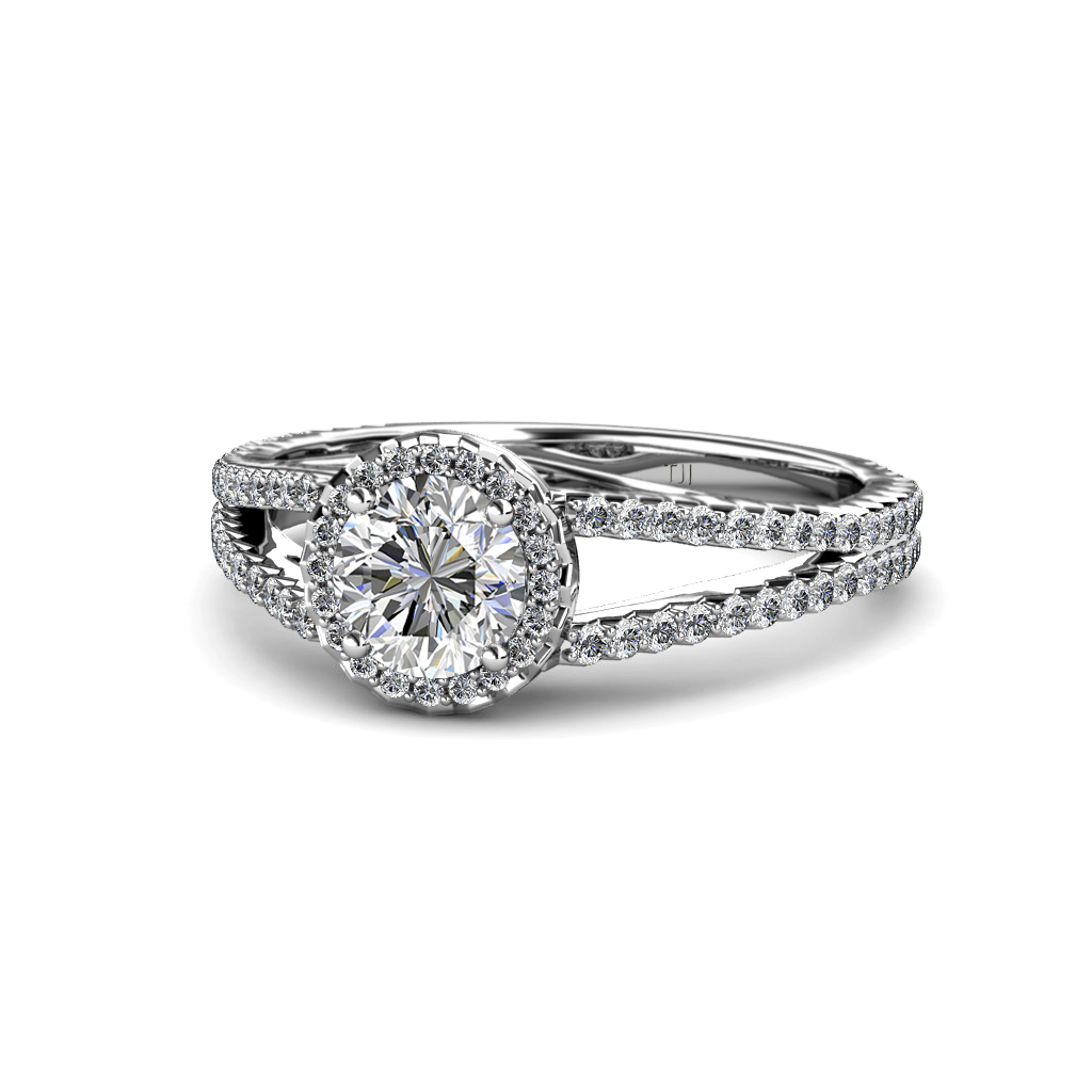 Aylin Semi Mount Halo Engagement Ring 