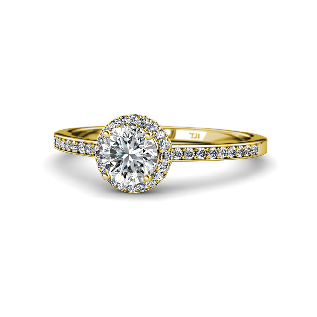 Syna Signature Semi Mount Halo Engagement Ring 