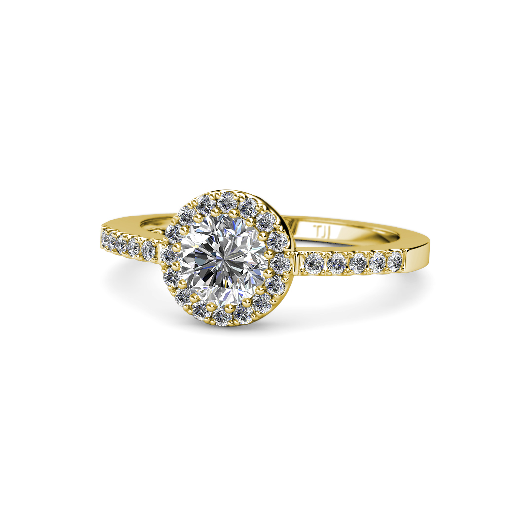 Eleanor Semi Mount Halo Engagement Ring 