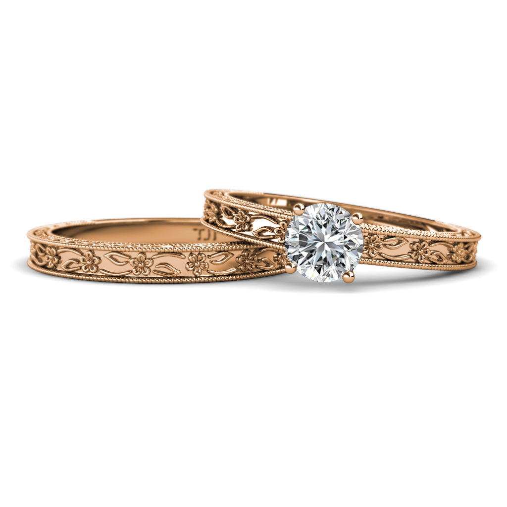 Florie Classic Semi Mount Solitaire Bridal Set Ring 