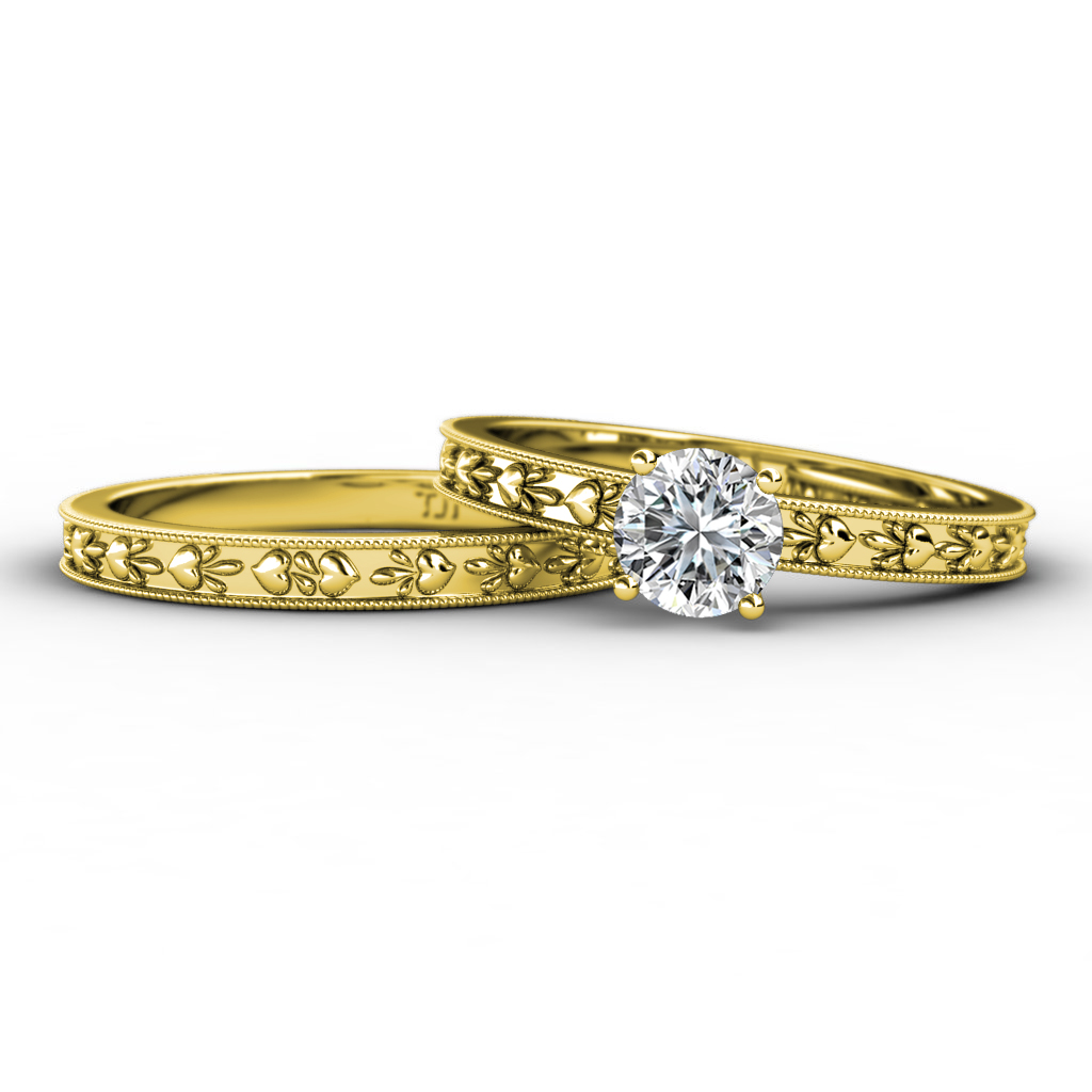 Niah Classic Semi Mount Solitaire Bridal Set Ring 
