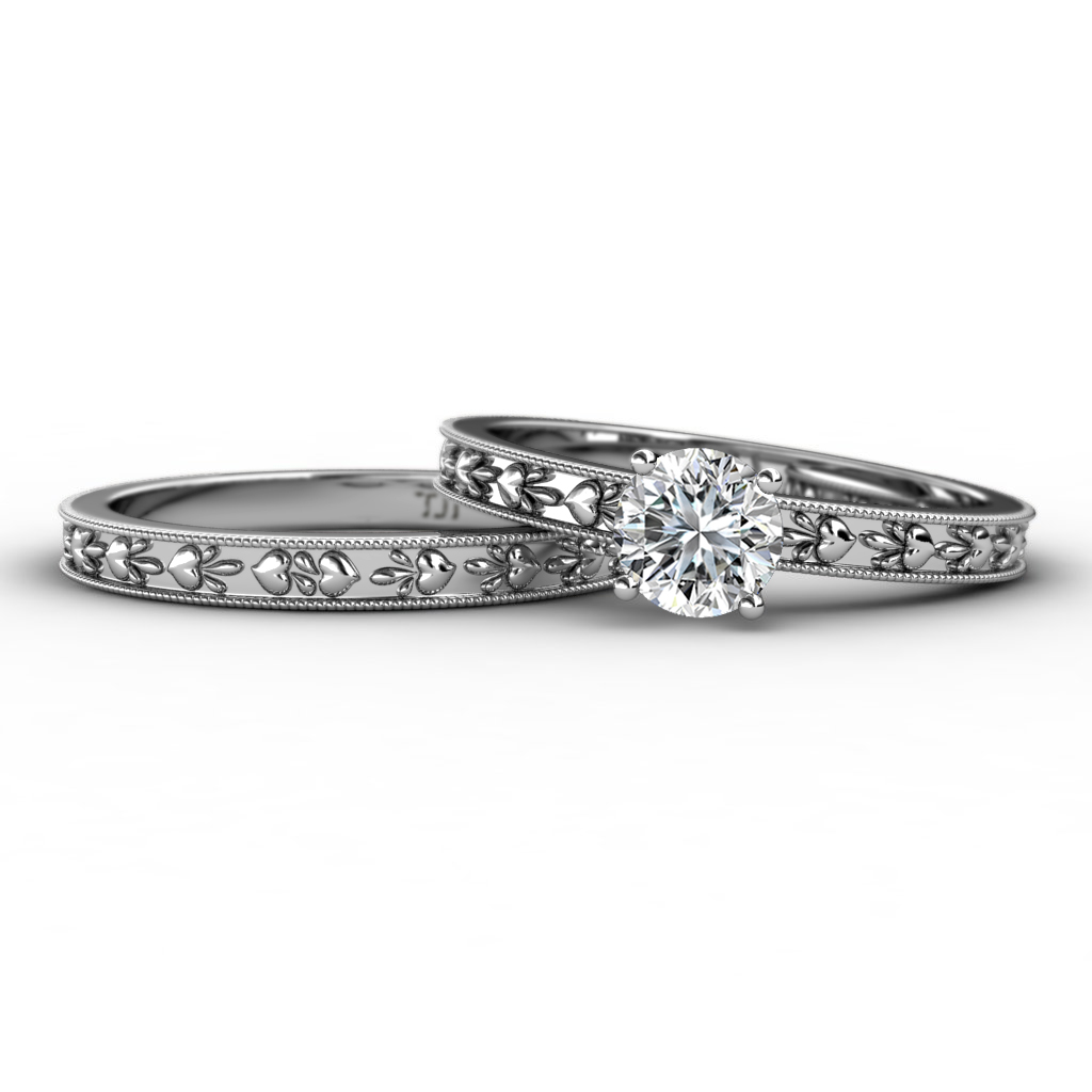 Niah Classic Semi Mount Solitaire Bridal Set Ring 