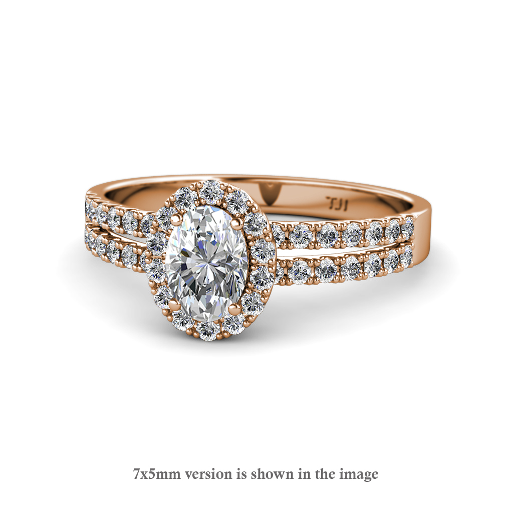 Amaya Desire Semi Mount Halo Engagement Ring 