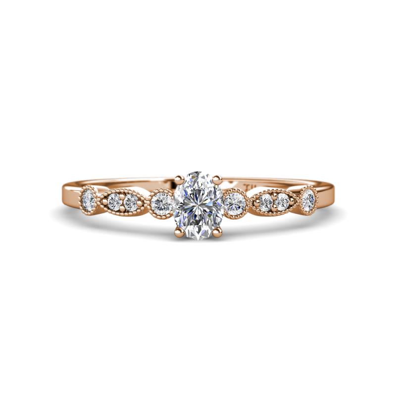 Kiara Desire Semi Mount Marquise and Dot Engagement Ring 