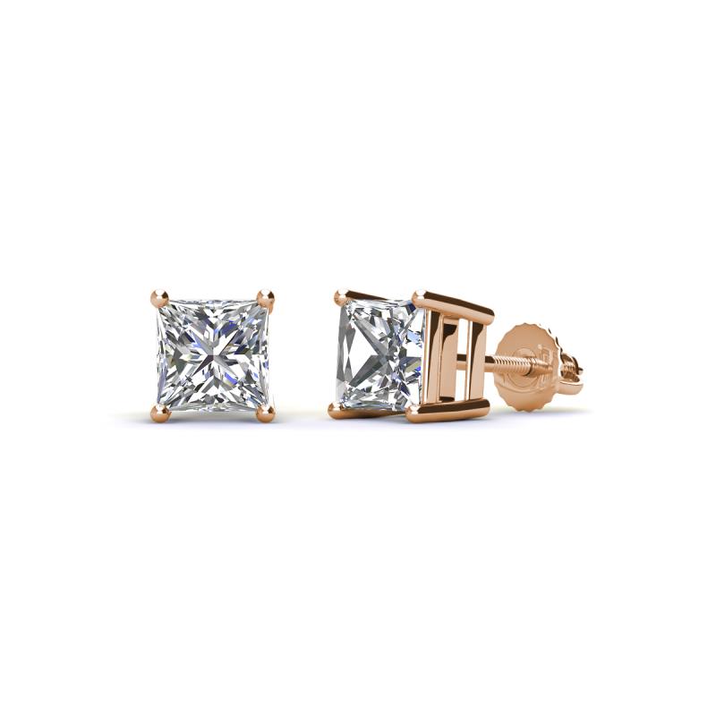 Liam Four Prong 18K Rose Gold Ear Stud Setting 