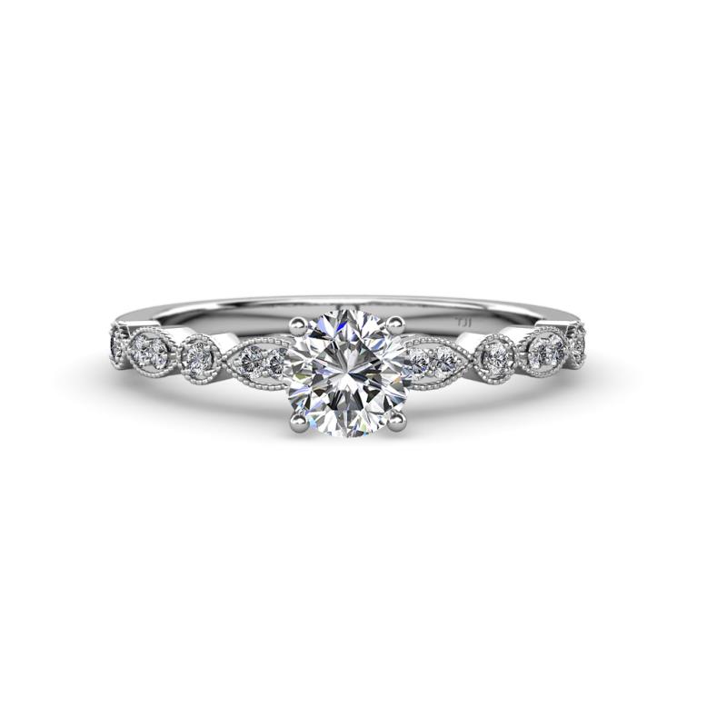 Renea 0.12 ctw Semi Mount with accented Side Natural Diamond Engagement Ring 