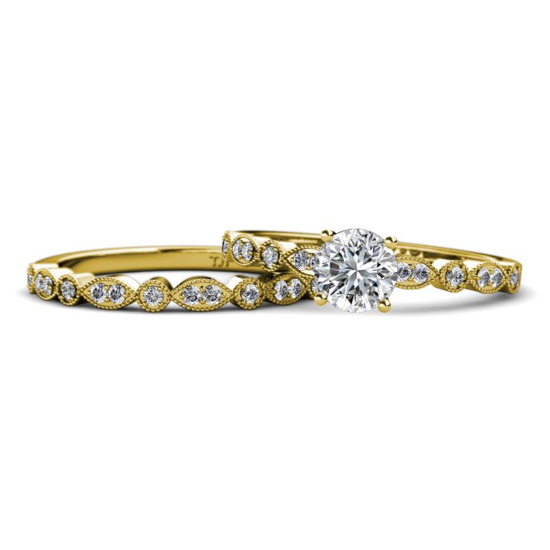 Siena Semi Mount Marquise and Dot Bridal Set Ring 
