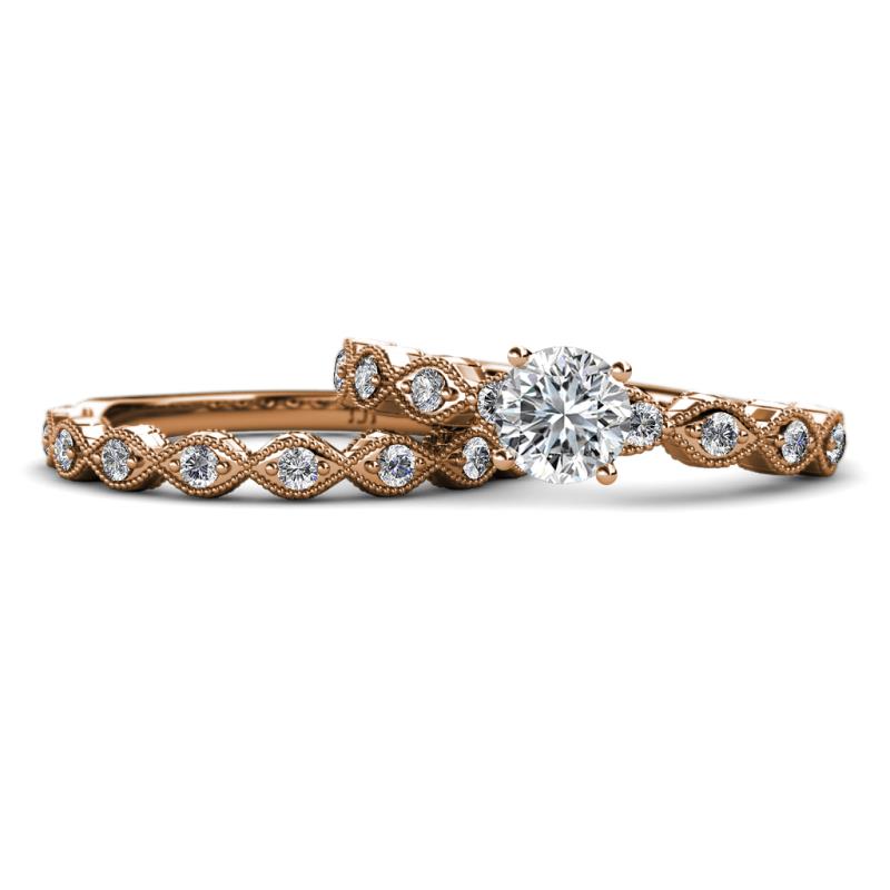 Laine Swirl Bridal Set Ring 