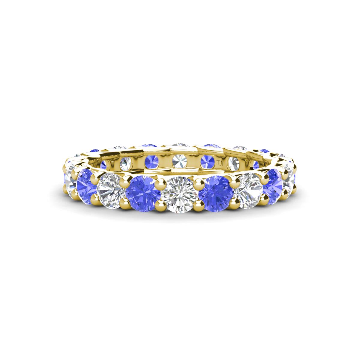 Laida 3.40 mm Tanzanite and Diamond Eternity Band 