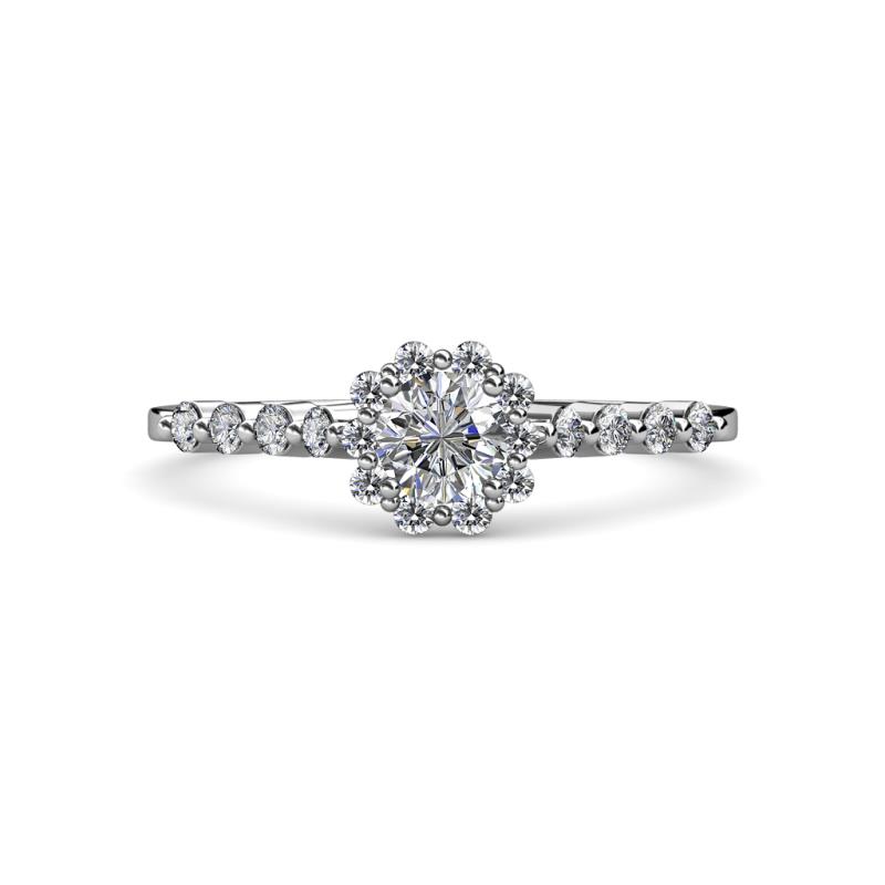 Amabel Diamond Halo Bridal Set Ring 