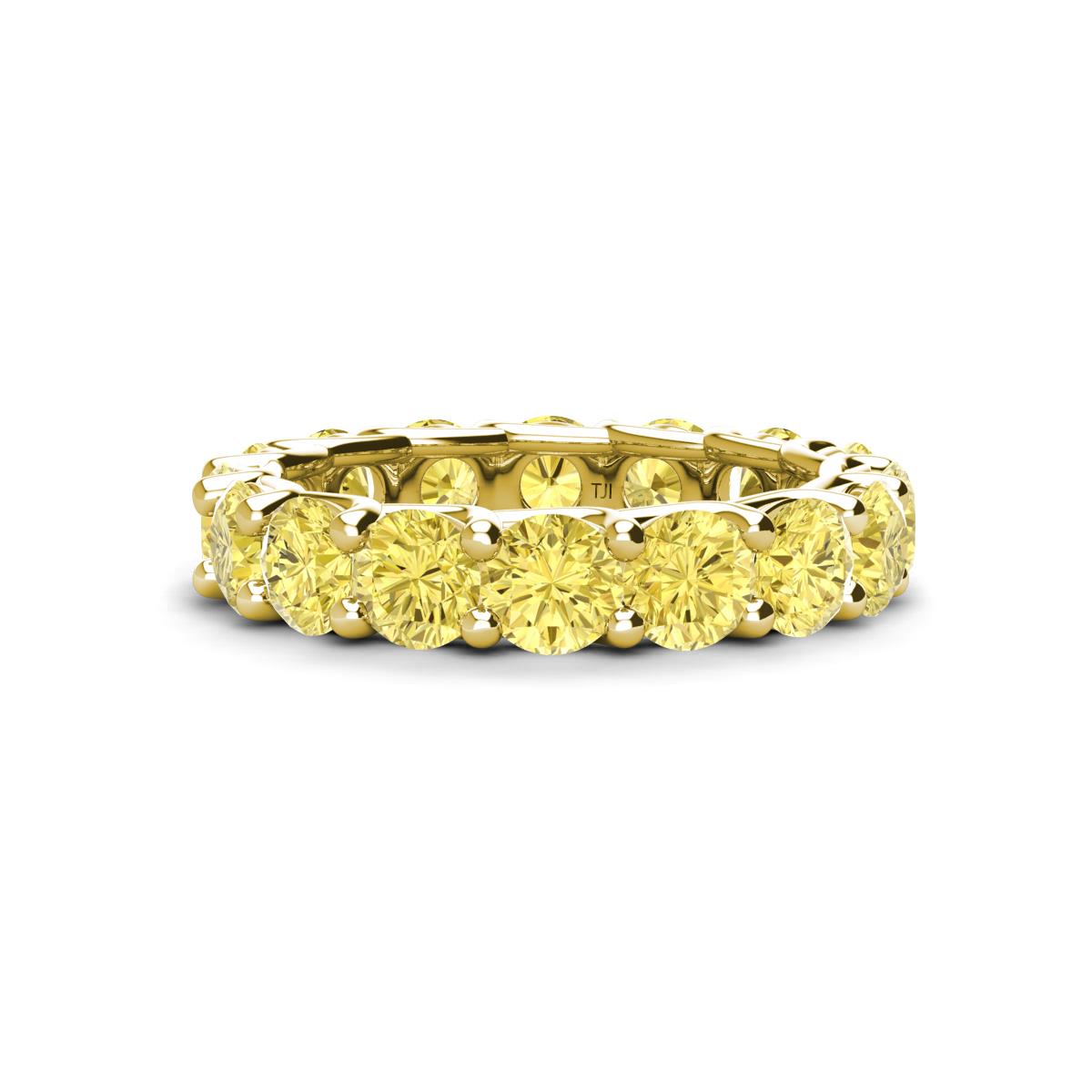 Laida 4.00 mm Yellow Sapphire Eternity Band 
